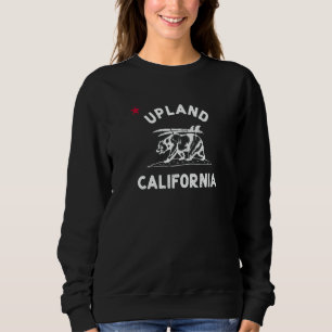 Upland California Beach Flag Bear Surf Ca Vintage Sweatshirt