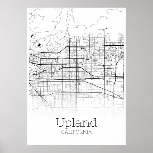Upland Map - California - City Map Poster (Front)