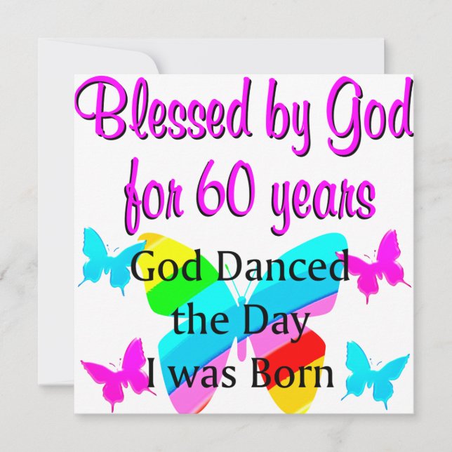 UPLIFTING 60TH BIRTHDAY CARD (Front)