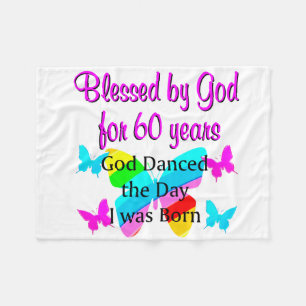 UPLIFTING 60TH BIRTHDAY FLEECE BLANKET