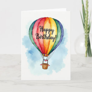 Uplifting Airship Birthday Card