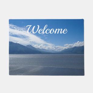 Uplifting Alaska Mountains Welcome Doormat