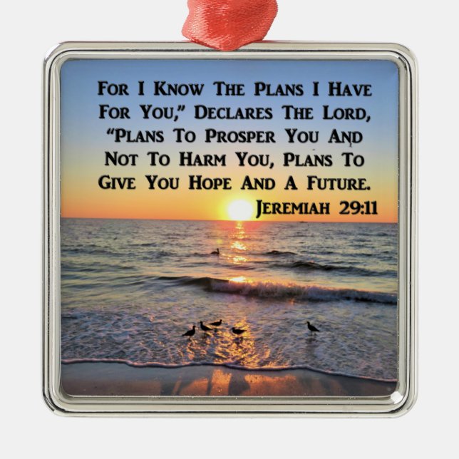 UPLIFTING JEREMIAH 29:11 SUNRISE METAL ORNAMENT (Front)