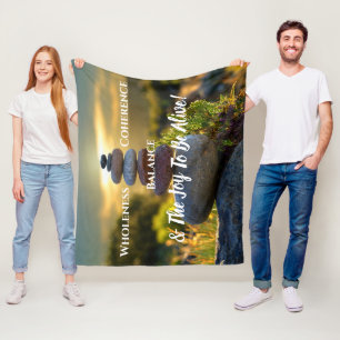 Uplifting Meditative Fleece Blanket