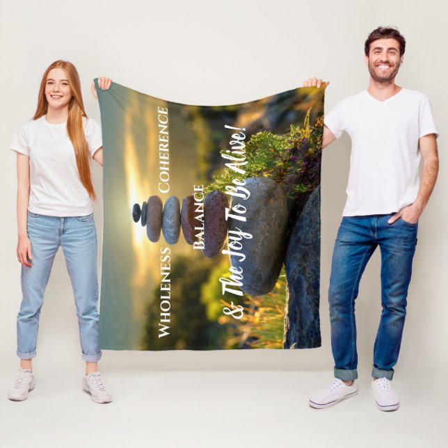 Uplifting Meditative Fleece Blanket (In Situ)