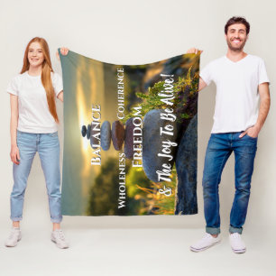 Uplifting Meditative Fleece Blanket