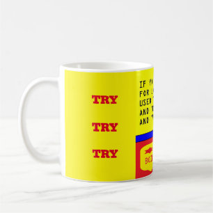 Uplifting message plus design words coffee mug