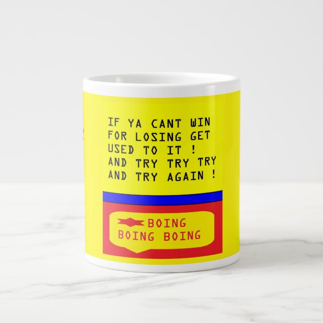 Uplifting message plus design words  large coffee mug (Front)