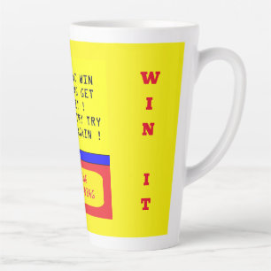 Uplifting message plus design words latte mug
