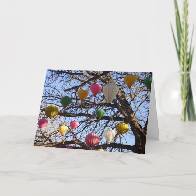 Uplifting Oriental Lanterns Card (Front)