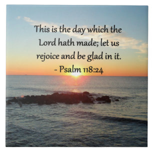 UPLIFTING PSALM 118:24 SUNRISE PHOTO DESIGN CERAMIC TILE