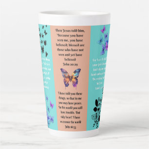 Uplifting Verses & Butterflies  Latte Mug