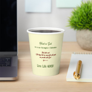 Uplifting Verses Faith  Paper Cups