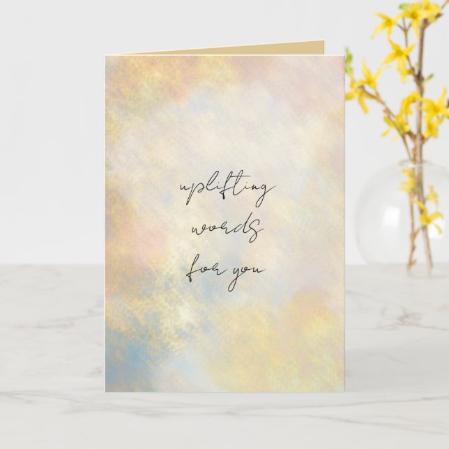 Uplifting Words For You Folded Greeting Card (Yellow Flower)