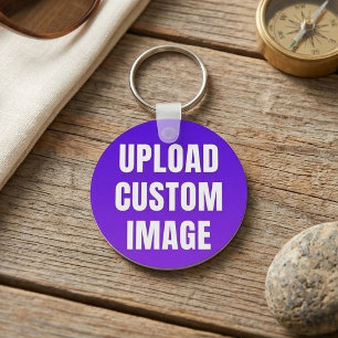 Upload 2 Custom Image - Add Your Own To Print On A Key Ring