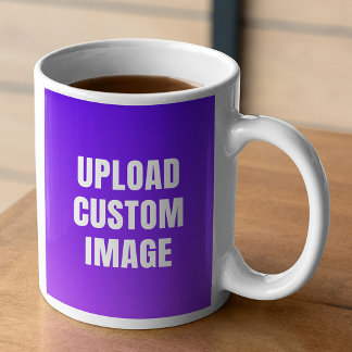 Upload 2 Custom Image - Add Your Own To Print On A Large Coffee Mug