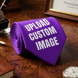 Upload 2 Custom Image - Add Your Own To Print On A Tie