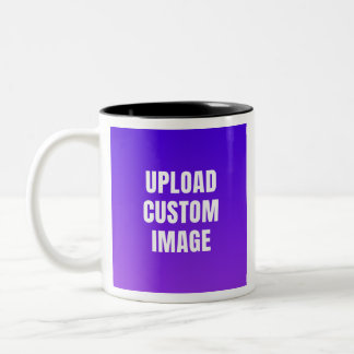 Upload 2 Custom Image - Add Your Own To Print On A Two-Tone Coffee Mug