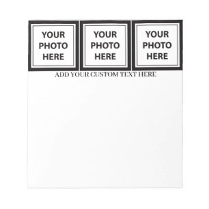 Upload 3 Photos & Add Text – Customise Picture Notepad