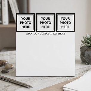 Upload 3 Photos & Add Text – Customise Picture Notepad