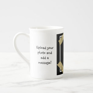 Upload a Photo and Add a Custom Personal Message Bone China Mug
