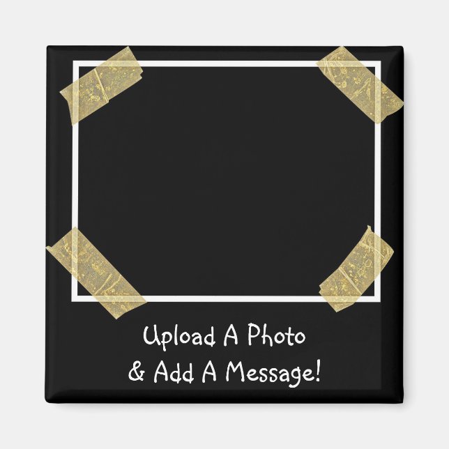 Upload a Photo and Add a Custom Personal Message Magnet (Front)