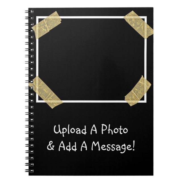 Upload a Photo and Add a Custom Personal Message Notebook (Front)