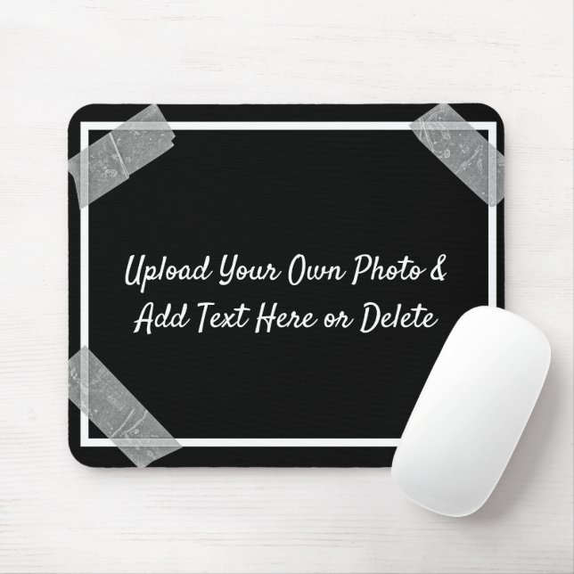 Upload a Photo and Add a Personal Custom Message Mouse Pad (With Mouse)