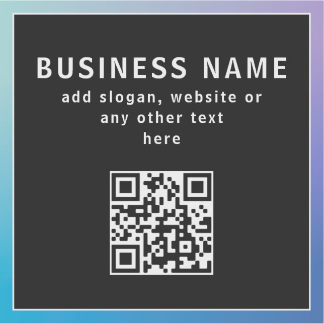 Upload a QR code or Logo | Transperant & Black (Front)