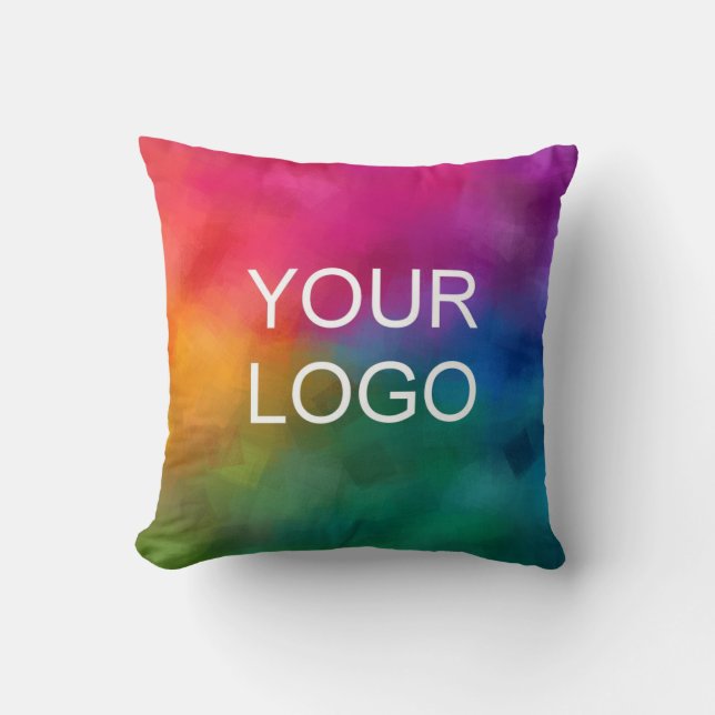 Upload Add Your Business Company Logo Template Cushion (Front)