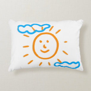 Upload Art Drawing Turn Kids Artwork to  Decorative Cushion