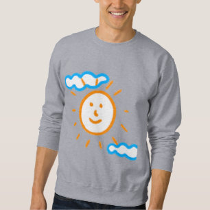 Upload Art Photo Turn Kids Artwork to Grey Sweatshirt