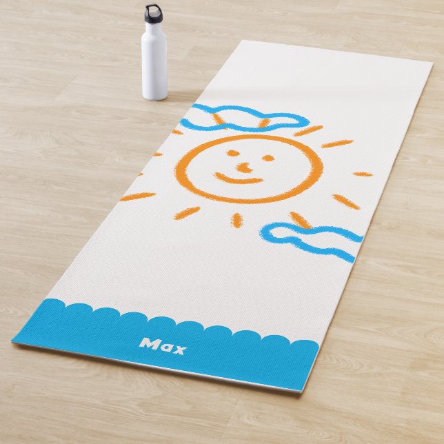 Upload Art Photo Turn Kids Artwork to  Yoga Mat (In Situ)