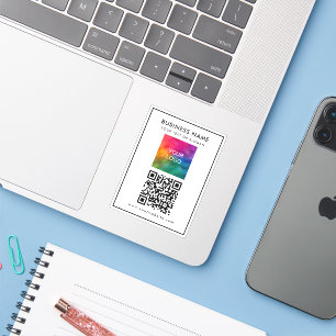 Upload Business Logo Add Text QR Code Template