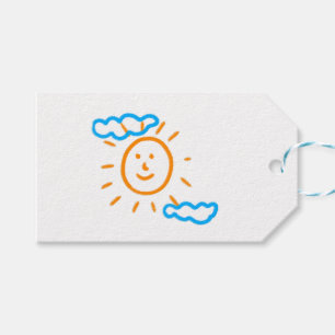 Upload Childs Drawing Turn Kids Artwork into Gift Tags