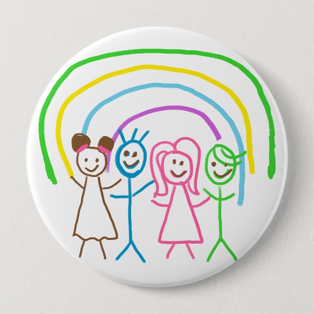 Upload Childs Drawing Turn Kids Artwork to 10 Cm Round Badge (Front)