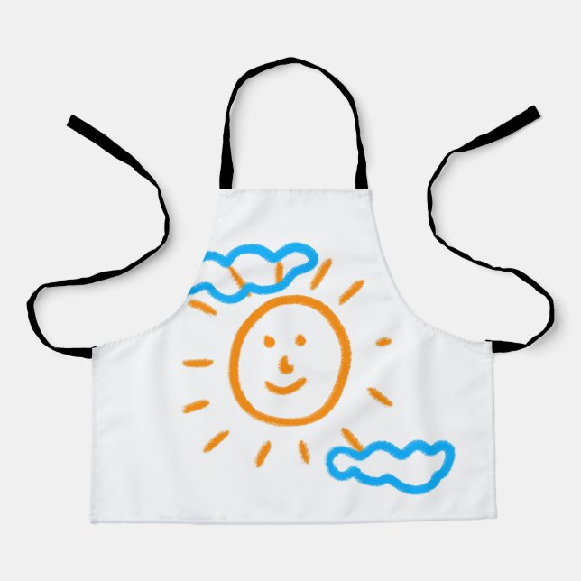 Upload Childs Drawing Turn Kids Artwork to Apron (Front)