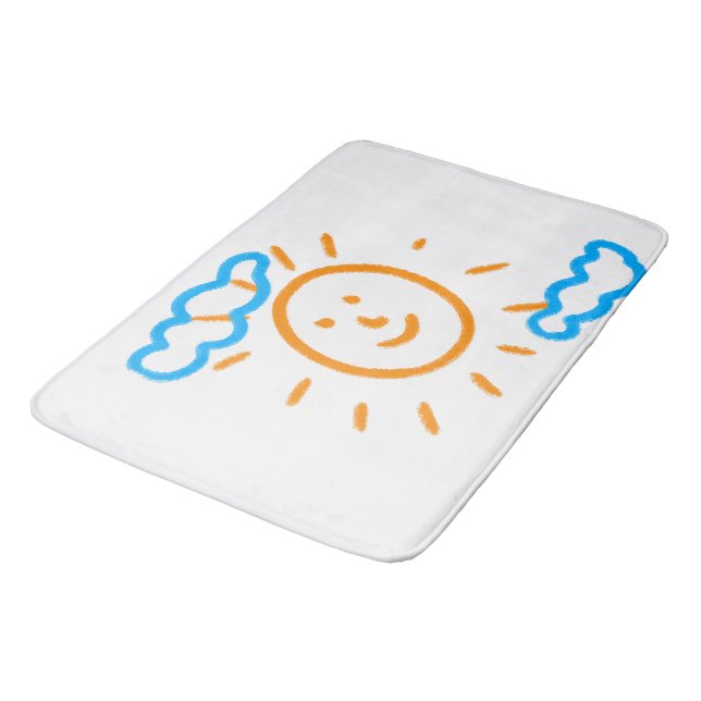 Upload Childs Drawing Turn Kids Artwork to Bath Mat (Angled)