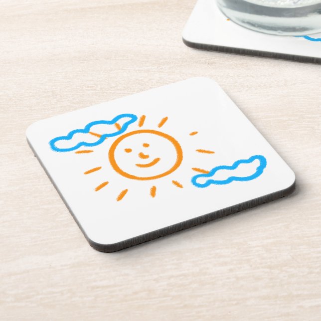 Upload Childs Drawing Turn Kids Artwork to Coaster (Left Side)