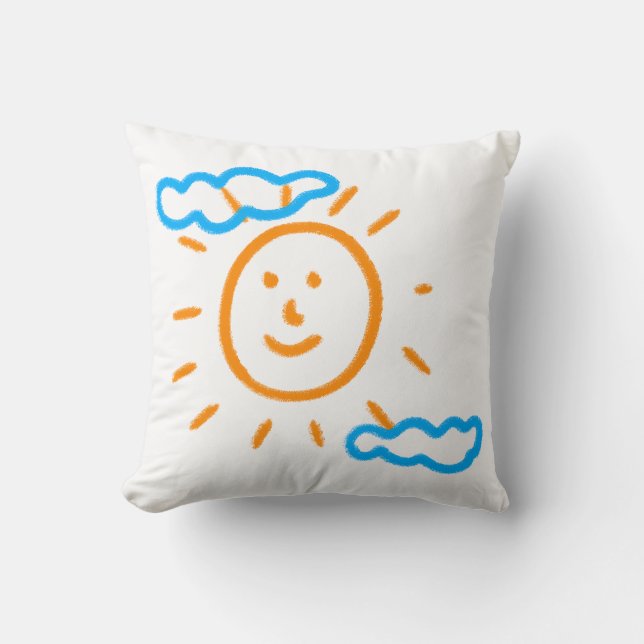 Upload Childs Drawing Turn Kids Artwork to Cushion (Front)