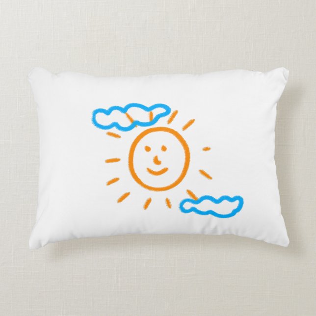 Upload Childs Drawing Turn Kids Artwork to Decorative Cushion (Front)