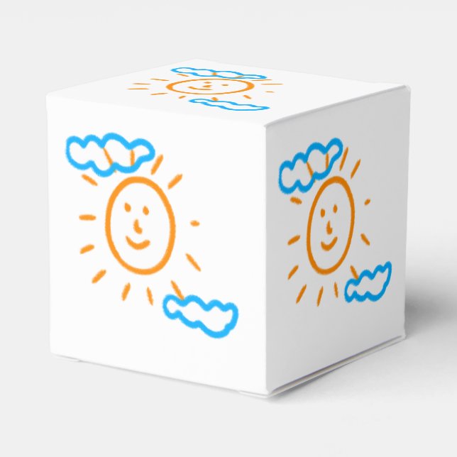 Upload Childs Drawing Turn Kids Artwork to Favour Box (Back Side)