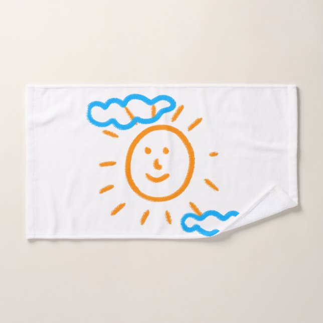Upload Childs Drawing Turn Kids Artwork to Hand Towel (Hand Towel)