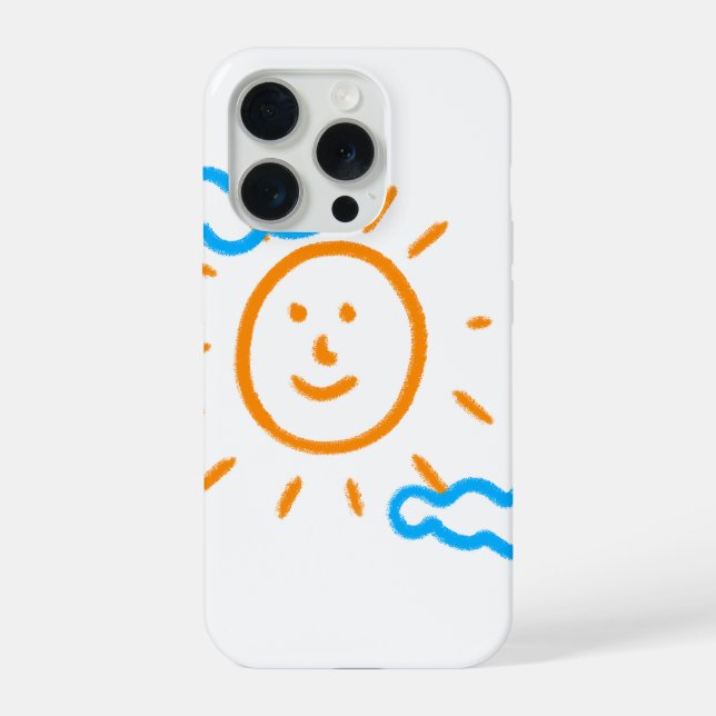 Upload Childs Drawing Turn Kids Artwork to iPhone Case (Back)