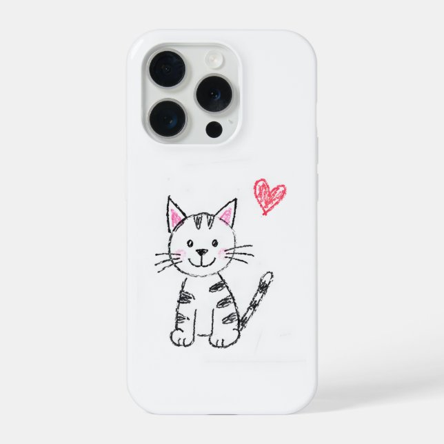Upload Childs Drawing Turn Kids Artwork to iPhone Case (Back)