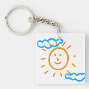Upload Childs Drawing Turn Kids Artwork to Key Ring