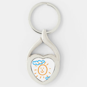Upload Childs Drawing Turn Kids Artwork to Key Ring