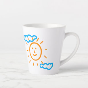 Upload Childs Drawing Turn Kids Artwork to Latte Mug