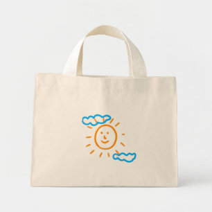 Upload Childs Drawing Turn Kids Artwork to Mini Tote Bag
