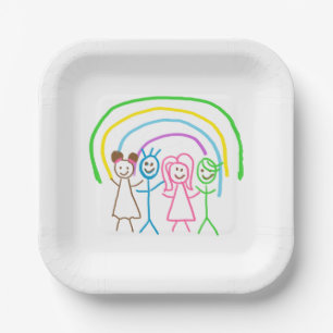 Upload Childs Drawing Turn Kids Artwork to Paper Plate